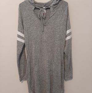 Gray casual sweater dress